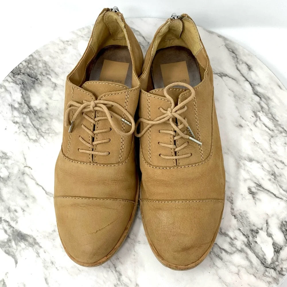 Dolce Vita Polo Lace Up Nubuck Oxford Brogues 6.5 Classic Preppy Academia - Picture 6 of 15